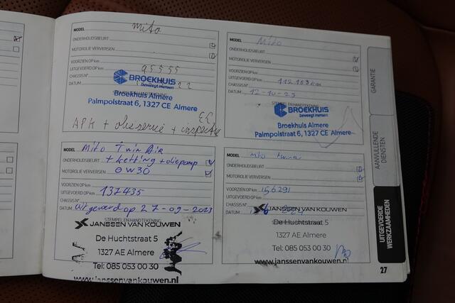 Alfa Romeo MITO 0.9 TwinAir ECO Super, leder, navigatie, super zuinig 1:18 Nw distributieketting