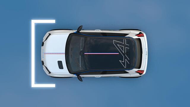 Alpine A290 GTS 220PK Signature Bleue | Pack Driving | Striping French Signature | Alpine monogram in Bleu Alpine