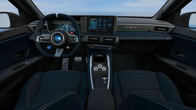 Alpine A290 GT Performance 52 kWh - 220PK | SIGNATURE BLEUE | PACK DRIVING | PACK SAFETY | BLEU MONOGRAM | Verwarmbaar stuurwiel | Alpine monogram in Bleu Alpine | Franse vlag op C-stijl