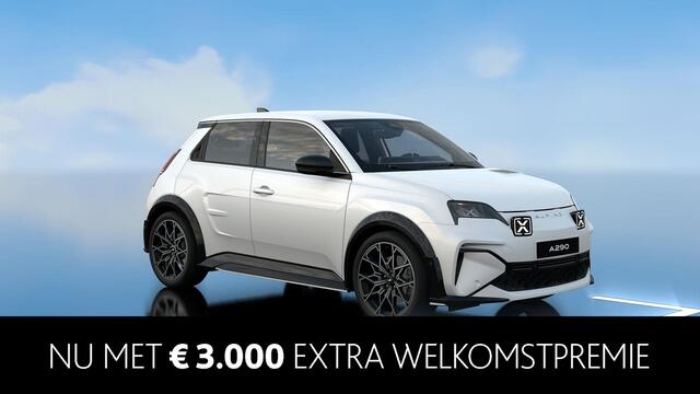 Alpine A290 GT Executive 52 kWh Lichtmetalen wielen 19'' SNOWFLAKE noir brilliant met diamant effect | Verwarmbaar stuurwiel | Gen 3 boordlader, geschikt voor V2G |