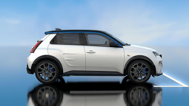 Alpine A290 GT Performance 52 kWh - 220 PK | premium Devialet® audio | Two-tone blanc nival/ dak noir | Verwarmbaar stuurwiel | Remklauwen vóór - Bleu Alpine | Franse vlag op C-stijl | 2 USB Type-C data & opladen + draadloos opladen |