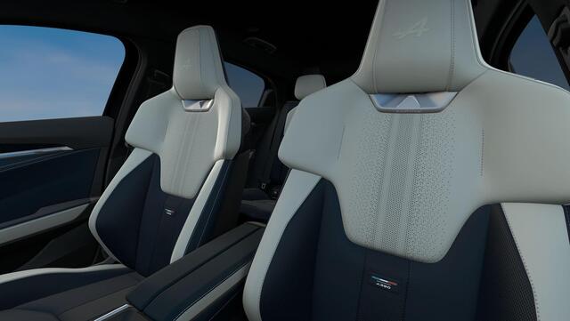 Alpine A390 GT | Bleu Alpine Vision | Sabelt® Alpine sportstoelen in tweekleurig Nappa-leder, elektrisch, verwarmd en met massagefunctie | Pack Driving: Active Driver Assist, Emergency Brake Assist & Handsfree Parking | 21'' gesmede wielen SNOWFLAKE diamantées Noir b