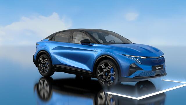 Alpine A390 GT | Bleu Alpine Vision | Sabelt® Alpine sportstoelen in tweekleurig Nappa-leder, elektrisch, verwarmd en met massagefunctie | Pack Driving: Active Driver Assist, Emergency Brake Assist & Handsfree Parking | 21'' gesmede wielen SNOWFLAKE diamantées Noir b