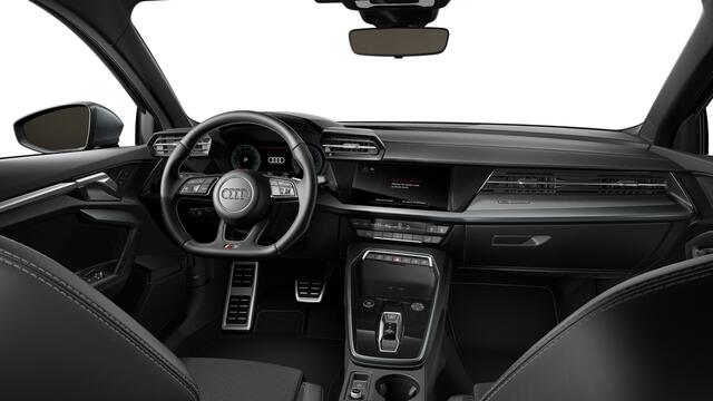 Audi A3 Limousine 30 TFSI 116 S tronic S edition Automaat | S line-interieur met sportstoelen en zwarte stoffen-kunstlederen bekleding | Audi soundsystem | Infotainmentpakket Connectivity | Ledkoplampen, ledachterlichten, dynamische knipperlichten achter | Assist