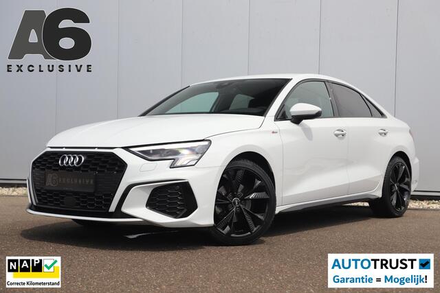 Audi A3 Limousine 30 TFSI S edition 2X S Line Automaat Half Leder Full LED 18 inch Zwarte RS Look Velgen All Season Getint Glas Navigatie Clima Cruise Carplay Android