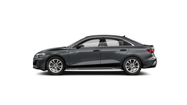 Audi A3 Limousine 30 TFSI 116 S tronic S edition Automaat | S line-interieur met sportstoelen en zwarte stoffen-kunstlederen bekleding | Audi soundsystem | Infotainmentpakket Connectivity | Ledkoplampen, ledachterlichten, dynamische knipperlichten achter | Assist