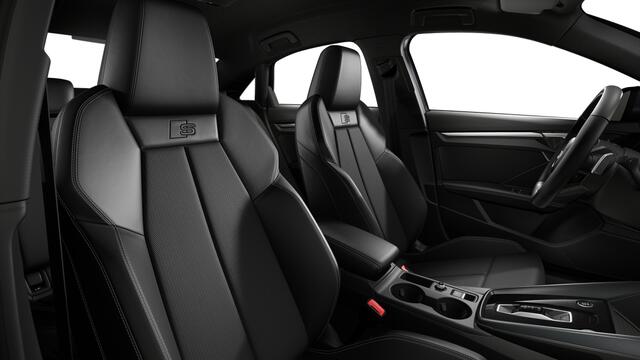 Audi A3 Limousine 30 TFSI 116 S tronic S edition Automaat | S line-interieur met sportstoelen en zwarte stoffen-kunstlederen bekleding | Audi soundsystem | Infotainmentpakket Connectivity | Ledkoplampen, ledachterlichten, dynamische knipperlichten achter | Assist