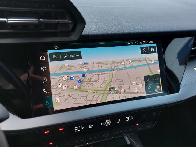 Audi A3 Limousine 30 TFSI 110pk Automaat Advanced Edition | Navi | Apple Carplay+Android Auto | Clima | Adap.Cruise | Led Koplampen+Achterlichten | Sfeerverlichting | Sportstoel+Stoelverwarming | Pdc | 17''lm