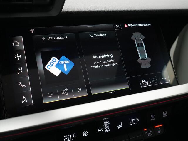 Audi A3 SPORTBACK 40 TFSI e 204 pk S-tronic Edition | Panoramadak | Matrix LED | Parkeersensoren voor/achter | Adaptive Cruise | Stoelverwarming | Park Assist | 18 inch