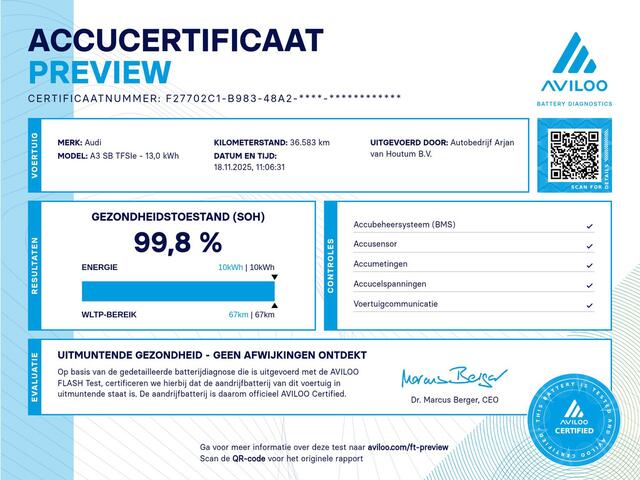 Audi A3 SPORTBACK 40 TFSI e S-LINE Achteruitrijcamera, Navigatie, Carpla