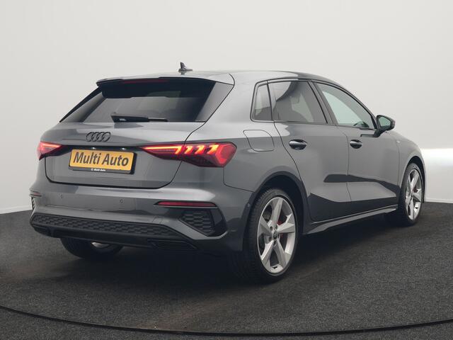 Audi A3 SPORTBACK 45 TFSI e S edition Competition Plug In Hybrid 245pk Dealer O.H. PHEV | 2x S Line | Sportstoelen Massage | Adaptive Cruise | Bang & Olufsen | Matrix LED | 18"L.M | Sfeerverlichting | Apple Carplay | Virtual | Keyless | Blis | Navigatie | DAB |
