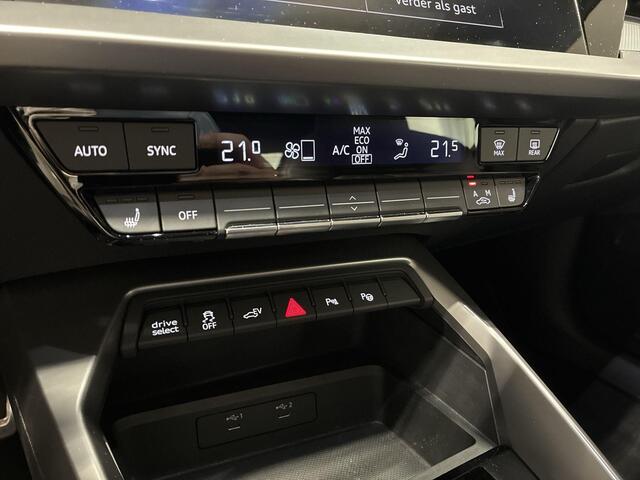 Audi A3 SPORTBACK 40 TFSIe 204pk S-tronic S Edition · Panoramadak · Apple/Android Car Play · Lederen Bekleding · Cruise Control · Navigatie · Stoelverwarming · P-Sensoren · 17'' Inch ·