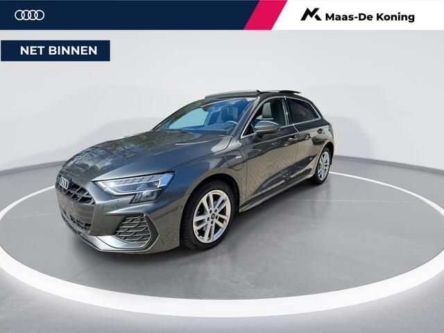 Audi A3 SPORTBACK 40 TFSIe 204pk S-tronic S edition · Panoramadak · Camera · Apple/Android Car Play · Navigatie · Leder Interieur · Stoelverwarming · 17'' Inch · Garantie t/m 04-04-2030 of 100.000km