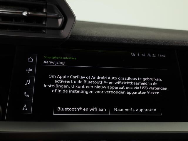 Audi A3 SPORTBACK 30 TFSI Pro Line 110pk | Verlengde garantie | Navigatie via App | Parkeersensoren achter | Apple Carplay/Android Auto |
