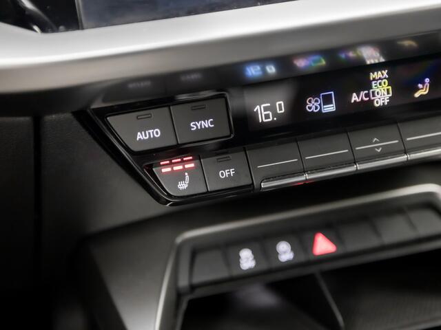 Audi A3 SPORTBACK 30 TFSI Sport (APPLE CARPLAY, GROOT NAVI, CAMERA, ELEK STOEL, ADAPTIVE CRUISE, STOELVERWARMING, SPORTSTOELEN, GETINT GLAS, KEYLESS START, NIEUWSTAAT)