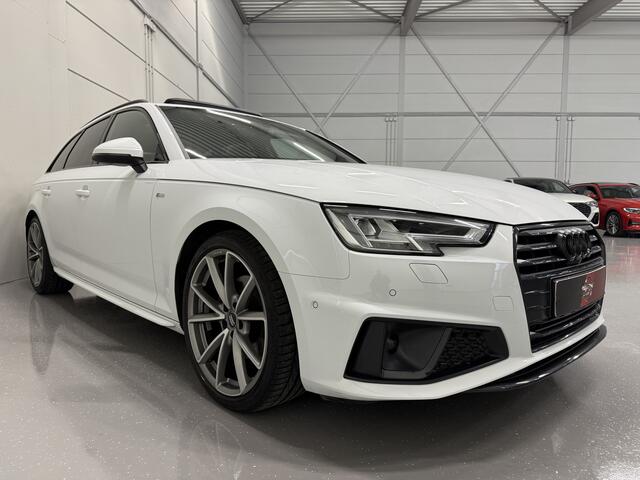 Audi A4 Avant 40 TFSI S-Line PANO/TREKHAAK/SFEER/360CAMERA/ACC/MATRIX/VIRTUAL/KEYLESS/PRIVACY/19"AUDI SPORT/EL.A.KLEP/BLACK-OPTIC/GLETSCHERWEIB METALLIC/NWPRIJS ¤ 66.737,-
