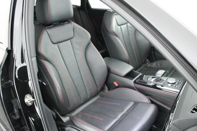 Audi A4 Avant 2.0 TFSI 190pk MHEV Sport S line Black Edition Panoramadak Leder Virtual Cockpit Stoelverwarming Camera ACC