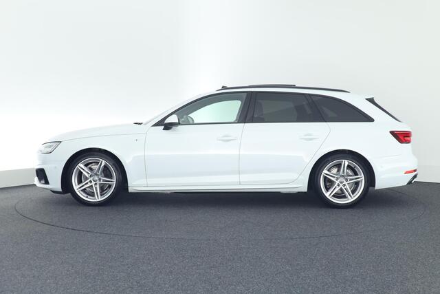 Audi A4 Avant 40 TFSI 190pk Sport S line black edition Trekhaak 360Camera Panoramadak Stoelverwarming Keyless Virtual Cockpit Navigatie