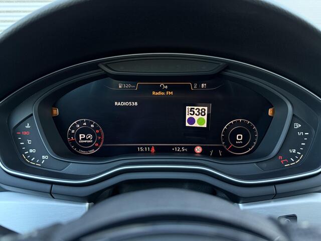 Audi A4 Avant 2.0 TFSI Ultra Sport S Line Edition Automaat 190PK ?Virtual Cockpit ?B&O Sound ?360º Camera ?Sportstoel Half Leder ?Matrix LED ?Elektrische Klep ?Navigatie Full Map ?Drive Select ?BLIS ?Climate ?Cruise ?Parkeersensoren ?Lichtmetaal 18" ?Trekhaak