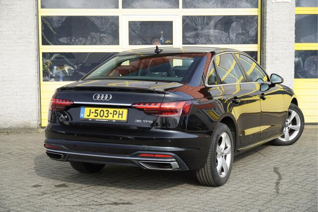 Audi A4 Limousine 35 TFSI 150PK! Automaat Business Edition BJ2020 Lmv 17" | Led V+A | Dynamische knipperlichten | Pdc | Sideskirts | App-Connect | Navi | Virtual cockpit | Climate control | Cruise control | Sportstoelen | Getint glas