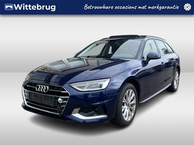 Audi A4 Avant 35 TFSI Advanced Edition / AUTOMAAT/ PANO/ PARK. SENSOREN/ ELEK. ACHTERKLEP/ CRUISE/ LED/ VIRTUAL COCKPIT/ KEYLESS/ STOELVERWARM./ SMARTPHONE INTERFACE/ NAVI/ CLIMA/ DAB/ 17" LMV