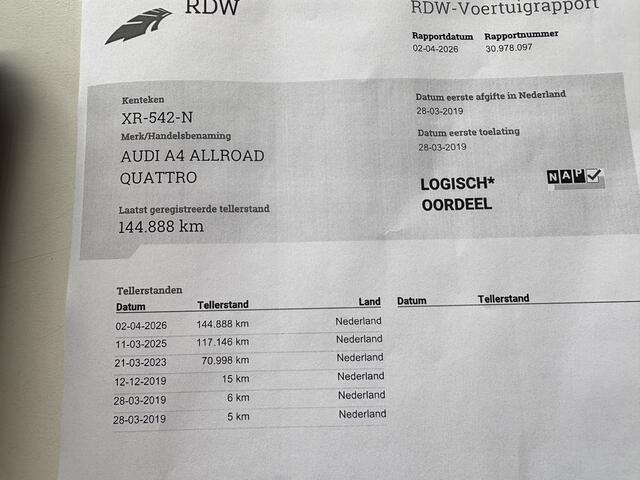 Audi A4 ALLROAD quattro 2.0 TFSI MHEV Edition, pano/schuifdak, leder, navi, cruise