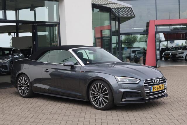 Audi A5 Cabriolet 2.0 TFSI quattro Sport Pro Line S 185KW/252PK Automaat, Door ons onderhouden, Nekverwarming, digitaal instrumentenpaneel, voorstoelen met massage functie + stoelverwarming, windschot, DAB+, 19" LMV, S-Line in en S-Line exterieur