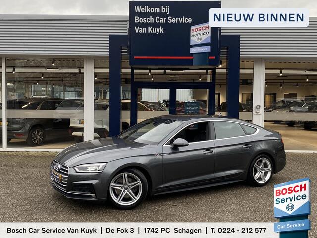 Audi A5 Sportback 2.0 TFSI MHEV Sport S-line Edition / Automaat / NL-Auto / Cruise-Control / Climate-Control / Afneembare-Trekhaak / LED / Elektr.-Achterklep / Flippers / Radio-Bluetooth / Navi / PDC-Achter / 18'' LMV / ENZ.