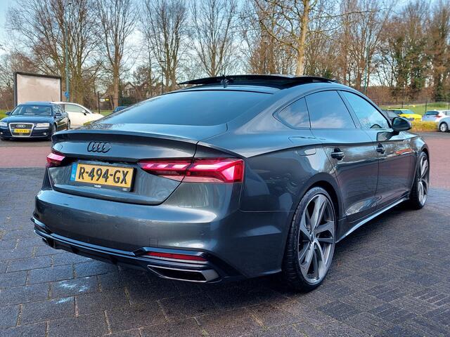 Audi A5 Sportback 35 TFSI 150pk Automaat S-Edition | Origineel NL | Navi | Clima | Cruise | Panorama Schuifdak | Led koplampen | Stoelverwarming | Pdc V+A+Camera | Privacy Glass | 20''lm