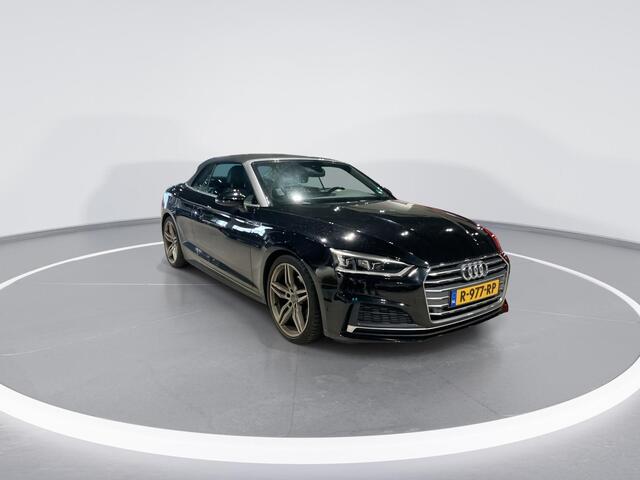 Audi A5 Cabriolet 40 TFSI 190pk S-tronic Design Pro Line Plus · Camera · Navigatie · Alarm Klasse 3 · P-Sensoren · Limiter · Stoelverwarming · Climatronic · Trekhaak · 19'' Inch ·
