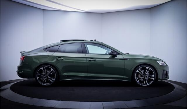 Audi A5 Sportback 40TFSI S Edition DISTRICT GREEN | SCHUIFDAK | MASSAGE | FULL.LED | CAMERA | STOEL.VW