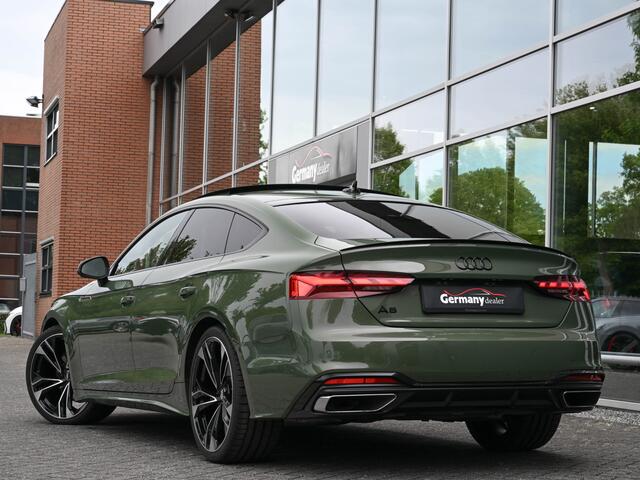 Audi A5 Sportback 40Tfsi 204pk S-Line Black optic District-Green RS-Zetels Pano Virtual B&O