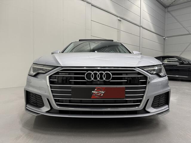 Audi A6 Avant 55 TFSI e quattro Competition PANO/HEAD-UP/MEMORY/360CAMERA/ACC/KEYLESS/MATRIX/CARPLAY/S-LINE SPORTPAKKET/FLORETT-SILBER METALLIC/NET GROTE OH BEURT GEHAD BIJ AUDI