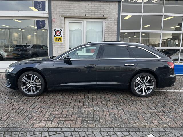 Audi A6 Avant 55 TFSI quattro Design / AUTOMAAT/ 340PK/ V6/ PANO LEER/ TREKHAAK/ DIGITAL DASH/ 360 CAMERA/ NAVI/ CARPLAY/ CLIMA/ STOELVERWARMING/ CRUISE/ 19"LMV