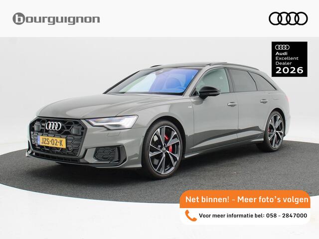 Audi A6 Avant 55 TFSi e 367 Pk quattro S-Line Competition | Panoramadak | Leder | Trekhaak | 21 Inch | Head-Up | Softclose | 360 Camera | Stuur- / Stoelverwarming | 19.268 Km!!