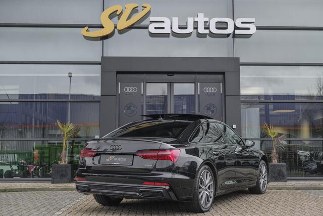 Audi A6 Limousine 55 TFSIe Competion 367pk Quattro Panoramadak 4-wielbesturing Nachtzicht B&O audio Matrix Trekhaak elektrisch