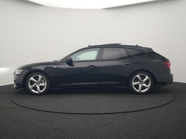 Audi A6 Avant 50 TFSI e Quattro 2x S Line PHEV 300pk Dealer O.H. | Trekhaak Af Fabriek | Panodak | Adaptive Cruise | Camera | Lederen Sportstoelen & Stuur Verwarmd | Blis | Sfeerverlichting | Apple Carplay | Navigatie | DAB | Plug In Hybrid |