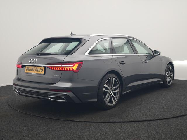 Audi A6 Avant 50 TFSI e quattro S Line 300pk PHEV Dealer O.H | Trekhaak af Fabriek | Adaptive Cruise | Lederen Sportstoelen Memory | Apple Carplay | 19"L.M | BLIS | Virtual |