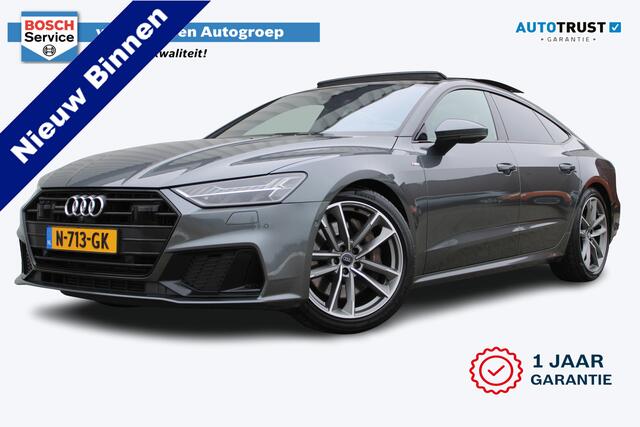 Audi A7 Sportback 55 TFSI quattro Pro Line S | Incl. 12 maanden garantie | Schuif/kantel panorama dak | 360° camera | Head-up display | Wegklapbare trekhaak | Matrix koplampen | Soft close | Memory zetels | Dode hoek detectie | Elektrische achterklep | Bowers & W