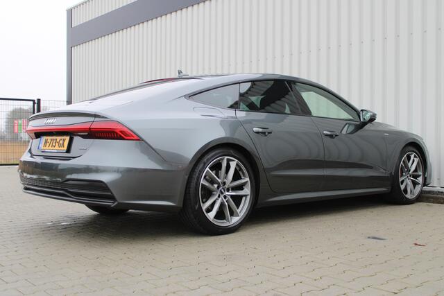 Audi A7 Sportback 55 TFSI quattro Pro Line S | Incl. 12 maanden garantie | Schuif/kantel panorama dak | 360° camera | Head-up display | Wegklapbare trekhaak | Matrix koplampen | Soft close | Memory zetels | Dode hoek detectie | Elektrische achterklep | Bowers & W