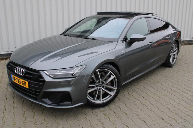 Audi A7 Sportback 55 TFSI quattro Pro Line S | Incl. 12 maanden garantie | Schuif/kantel panorama dak | 360° camera | Head-up display | Wegklapbare trekhaak | Matrix koplampen | Soft close | Memory zetels | Dode hoek detectie | Elektrische achterklep | Bowers & W