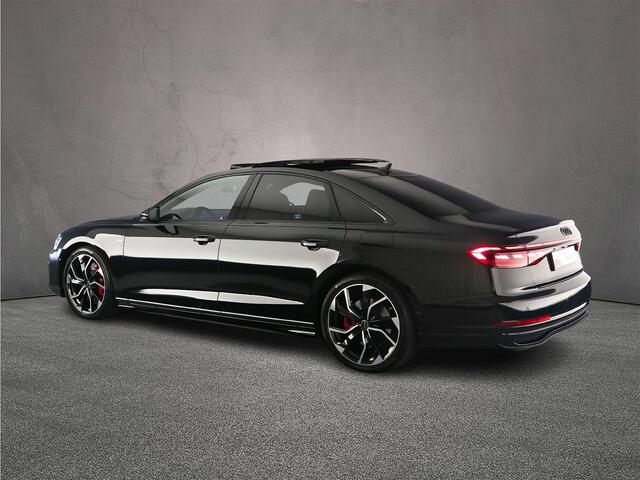 Audi A8 60 TFSI e quattro | Pano | B&O | Audi Exclusive | Head Up | 4-Wielbesturing | Entertainment | HD-Matrix | ACC | 360Cam | S-Line | Leder | Trekhaak | 21 inch | Massage |