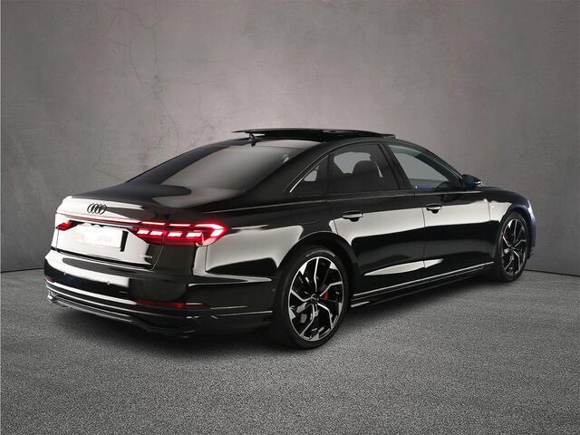 Audi A8 60 TFSI e quattro | Pano | B&O | Audi Exclusive | Head Up | 4-Wielbesturing | Entertainment | HD-Matrix | ACC | 360Cam | S-Line | Leder | Trekhaak | 21 inch | Massage |