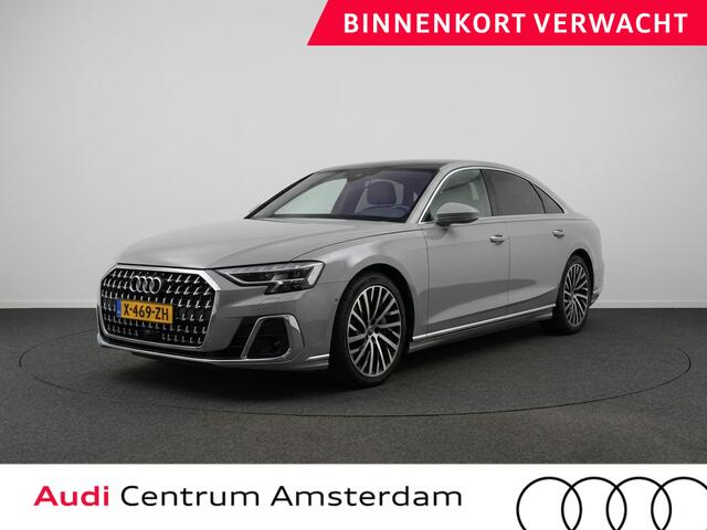Audi A8 60 TFSI e quattro Lang 462 pk Tiptronic | Verlengde garantie | Navigatie | Panoramadak | Parkeersensoren (Park assist) | Rondomzicht camera | Stoelverwarming/ventilatie/massage v/a | B&O Soundsystem |
