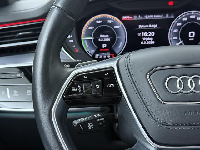Audi A8 60 TFSI e quattro | 462 PK | SoH 89% | Panoramadak | Digitale Matrix LED koplampen | Nachtzicht assistent | Head-up display | 360 graden Area view | 21" LM velgen | S line | Luchtvering | Vierwielbesturing |