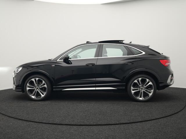 Audi Q3 Sportback 45 TFSI e S Line Plug In Hybrid 245pk PHEV | Trekhaak af Fabriek | Panodak | Adaptive Cruise | 20"L.M | Apple Carplay | Virtual | Sportstoelen Verwarmd | Camera | Navi |