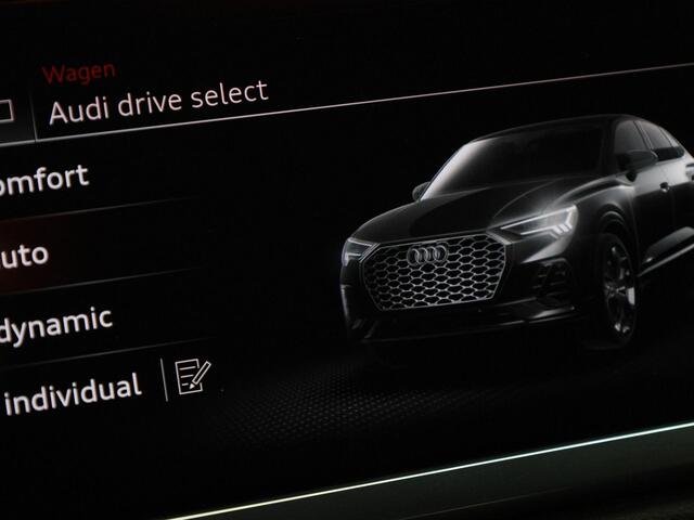 Audi Q3 Sportback 45 TFSIe 180kW/245PK · Navigatie · 20'' Velgen · Apple Car Play · Elektrische stoelen · Stoelverwarming · Leder/Alcantara · Stoelverwarming