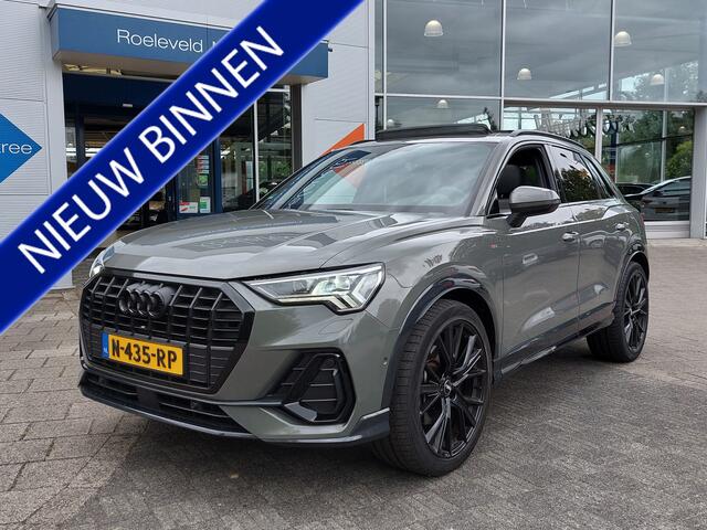 Audi Q3 40 TFSI 190pk Quattro Edition One | Navi | Cruise | Led Matrix | Leder+Stoelverwarming | Panorama Schuifdak | Keyless Entry | Dodehoek+Rijstrooksensor | Pdc+Assist+Camera | 21''lm | Trekhaak