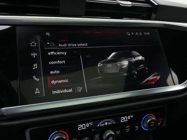 Audi Q3 Sportback 35 TFSI 150 pk S Edition Competition | Panoramadak | Trekhaak | Adaptief onderstel | 20 inch | Rondomzicht camera | Optiekpakket zwart plus | Carbon inleg