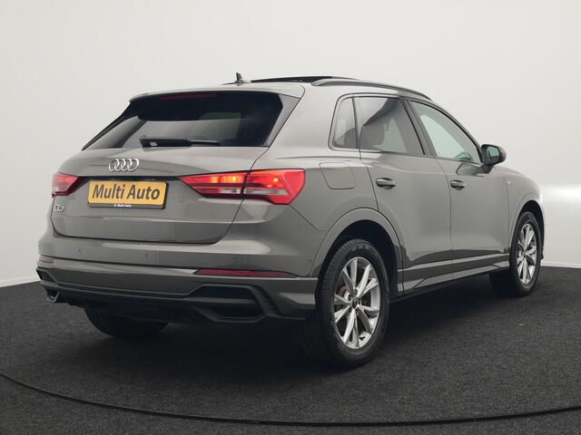 Audi Q3 45 TFSI e S Line Plug In Hybrid 245pk Dealer O.H PHEV | Trekhaak Afneembaar | Panodak | Adaptive Cruise | Sportstoelen Verwarmd | Apple Carplay | Keyless | Navigatie | Virtual | DAB |